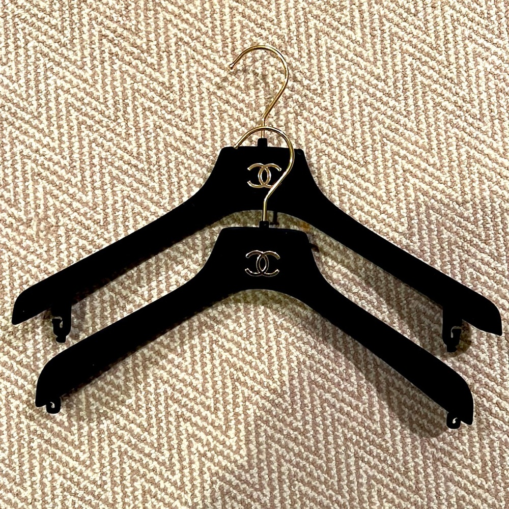 Chanel velvet hangers, set of 2